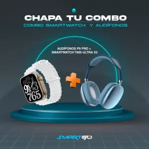  AUDÍFONOS P9 PRO (4 COLORES) + SMARTWATCH T900 ULTRA X2
